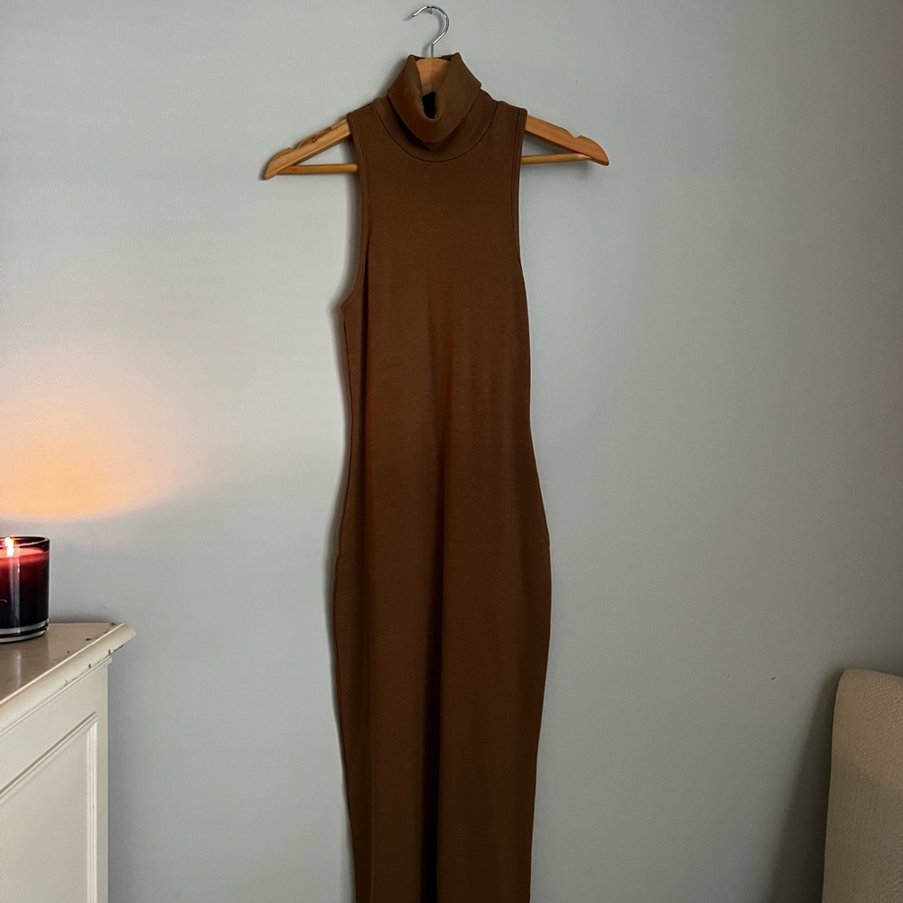 Ribbed Turtle neck dress